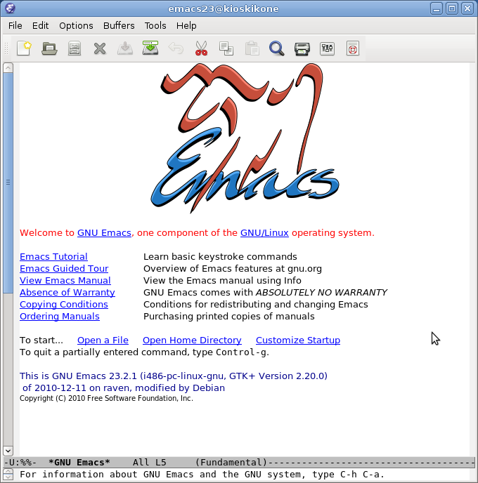 galleryimage:GNU Emacs 23aloituskuva
