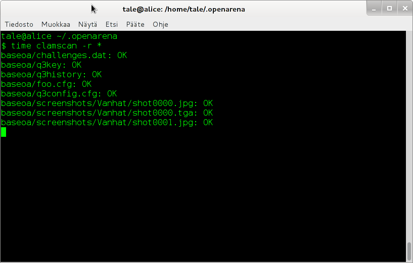 galleryimage:clamscan Linuxissakäynnistetty