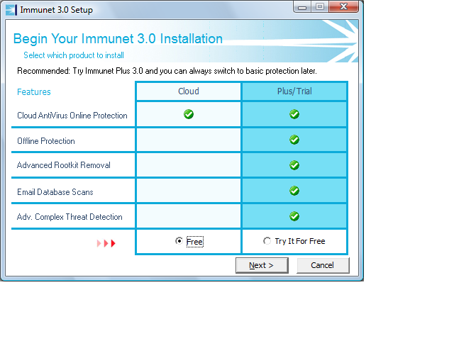 galleryimage:Immunet 3.0, powered by ClamAVasennus
