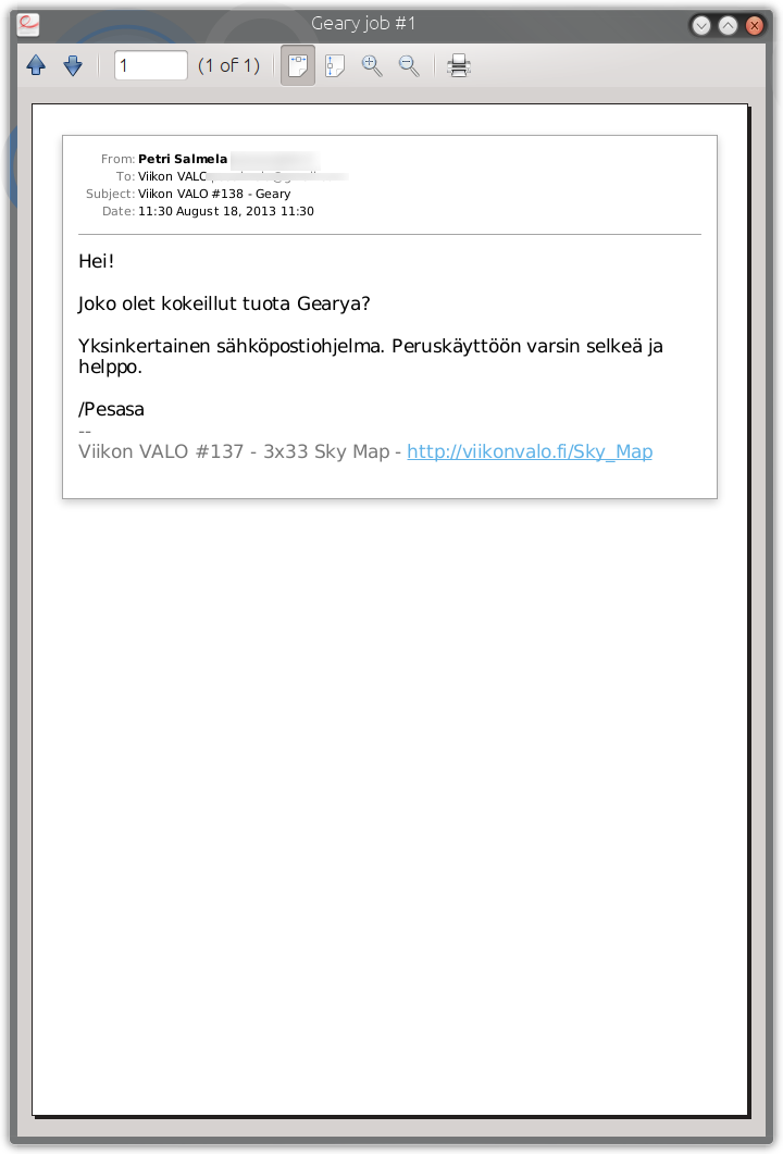 galleryimage:Viestin tulostuksenesikatselu.