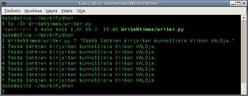 galleryimage:Python-ohjelman voi käynnistääkomentoriviltä