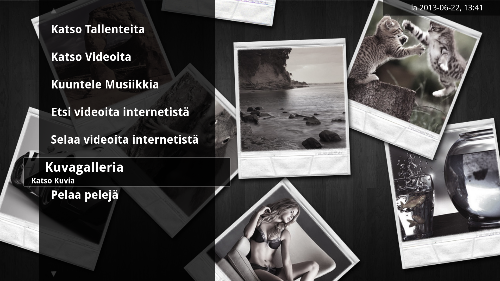galleryimage:Mediakirjasto-valikko toisellateemalla.