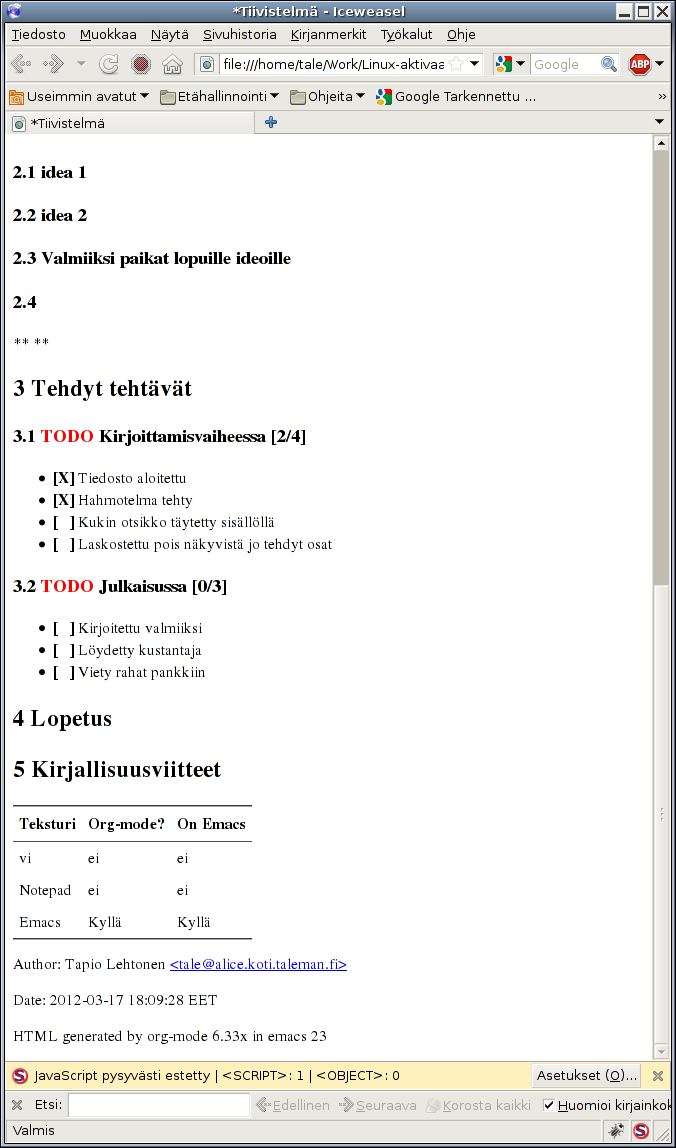 galleryimage:Sama kuin edellä vietynäHTML-tiedostoksi