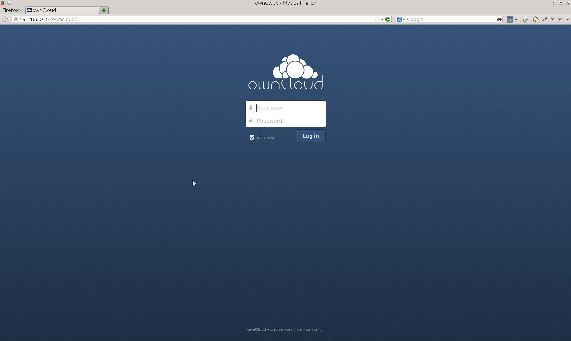 galleryimage:OwnCloudinsisäänkirjautumissivu.