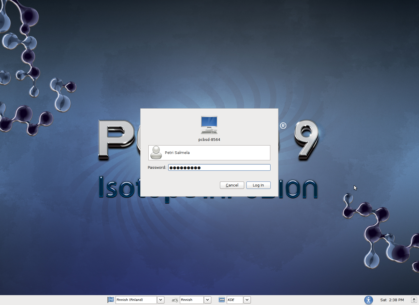 galleryimage:Sisään kirjaudutaan monesta Linux-järjestelmästäkintutun GDM:nkautta.