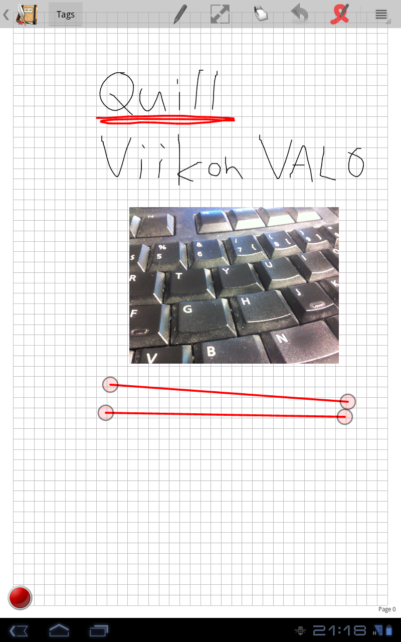 galleryimage:Sivuille on useita vaihtoehtoisia taustakuvioita.Viivatyökalulla voi piirtää suoria viivoja, joita voi muokata myösjälkikäteen.